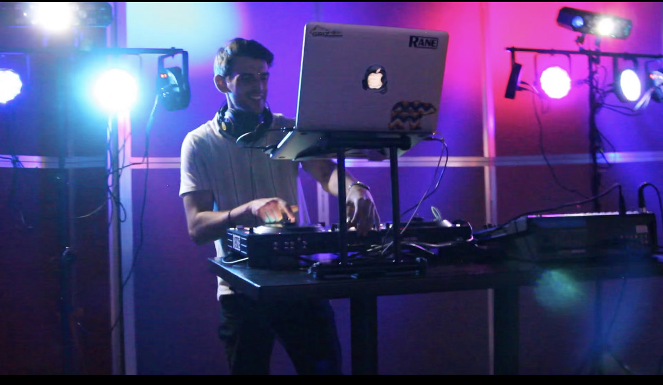 Matt La Rocca performing at a DJ booth